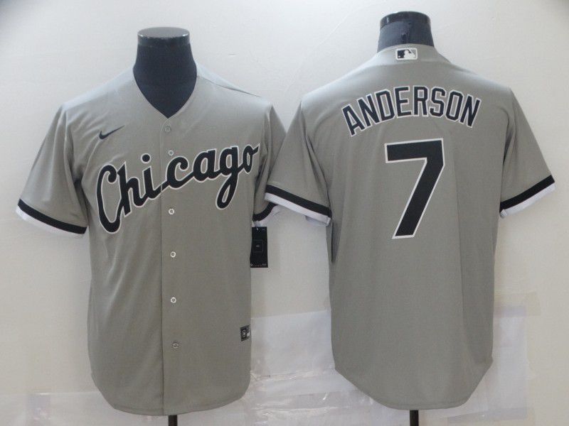 Men Chicago White Sox #7 Anderson Grey Nike Game 2021 MLB Jersey->chicago white sox->MLB Jersey